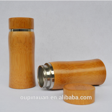 Bamboo coffee cup with stainless steel,bamboo drinkware