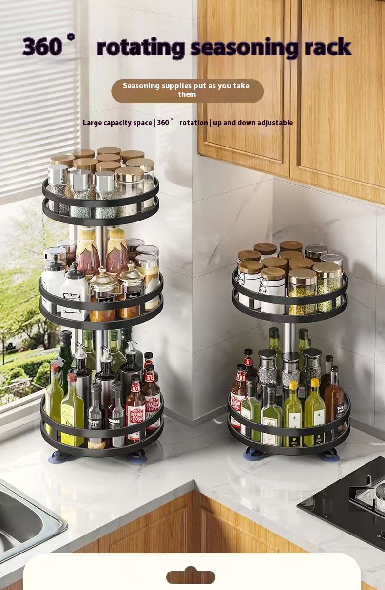 Dönebilen Metal Döner Tabla Depolama Rafı Rotatable Metal Turntable Storage Rack