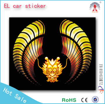 3d car sticker/el sheet car sticker factory/el flashing car sticker