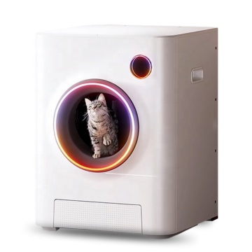 Low Noise Cat Litter Box with Smart Self-Cleaning Technology and Large Capacity Supplies Equipment