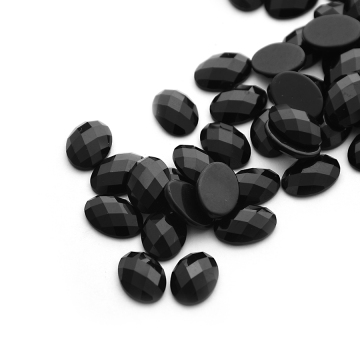 Natural Black Onyx Oval Shape Faceted Cut