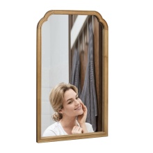 Wood Frame Modern Country Decor Arched Wall Mirror