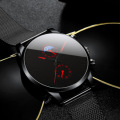 Genève Minimalistische Casual Sport Lederen Horloge Zwart Eenvoudige Analoge Mannen Horloges Chinese Merk Guangzhou Horloge Groothandel