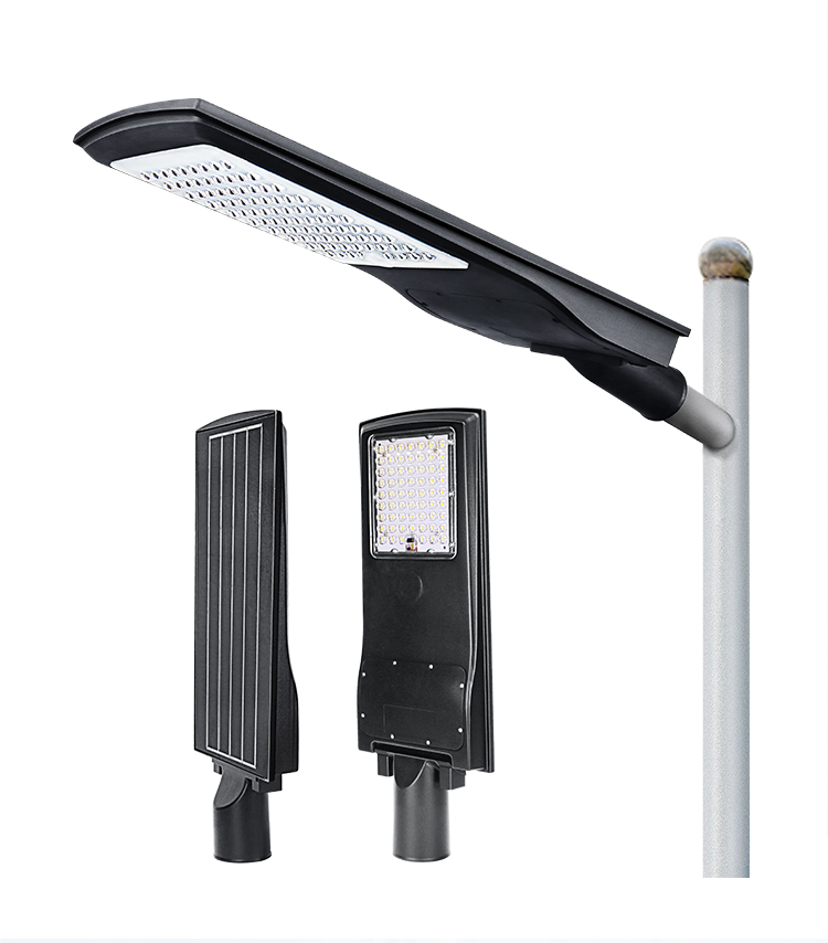 KCD slim outdoor ip66 integrated 180w solar led street light with pole