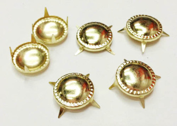 13mm Convex Nailheads, Gold Metal Brads