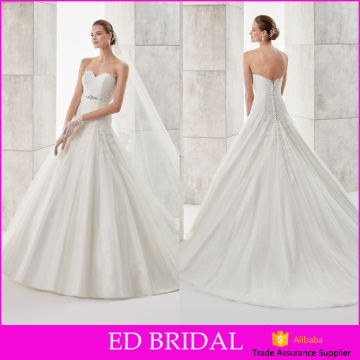 Custom Made Sleeveless Appliques Western Patterns Wedding Dress Patterns