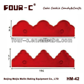 Color acrylic embroidery fondant cutters,cake edge cutters