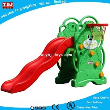 Factory Price CE bear Slide And Swing plastic swing with slide