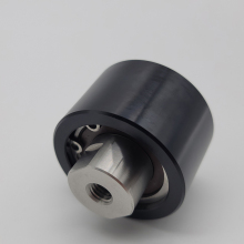 Customized Black Polyurethane Silicone Rubber Roller PU Unpowered Double Bearing Roller Roller