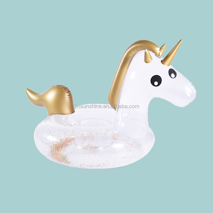 Giocattolo unicorno gonfiabile glitter float piscina gonfiabile