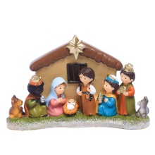 8.6-inch Resin Nativity Statue: A Beautiful Christmas Sculpture Decoration for Bethlehem Nights and Beyond