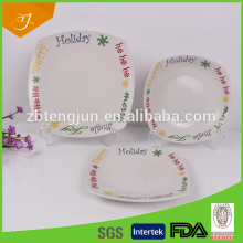 Square Ceramic Dinnerware Sets For Christmas,High Quality Ceramic Dinnerware