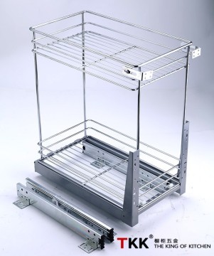 TKK Kitchen Cabinet Storage Baskets Sliding Pull Out
