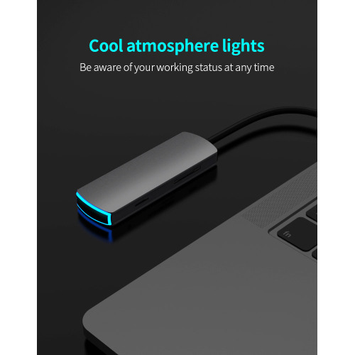 6 IN 1 USB tipo C con LED