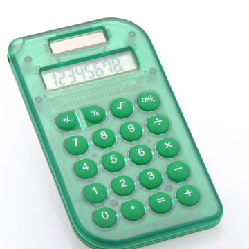 8 Digits Mini Solar Transparent Case Calculator