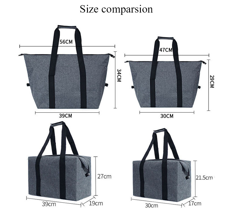 Portable Camping Picnic Lunch Custom Logo Oxford Storage Food Large Shopping Insulated Tote Bag Cooler