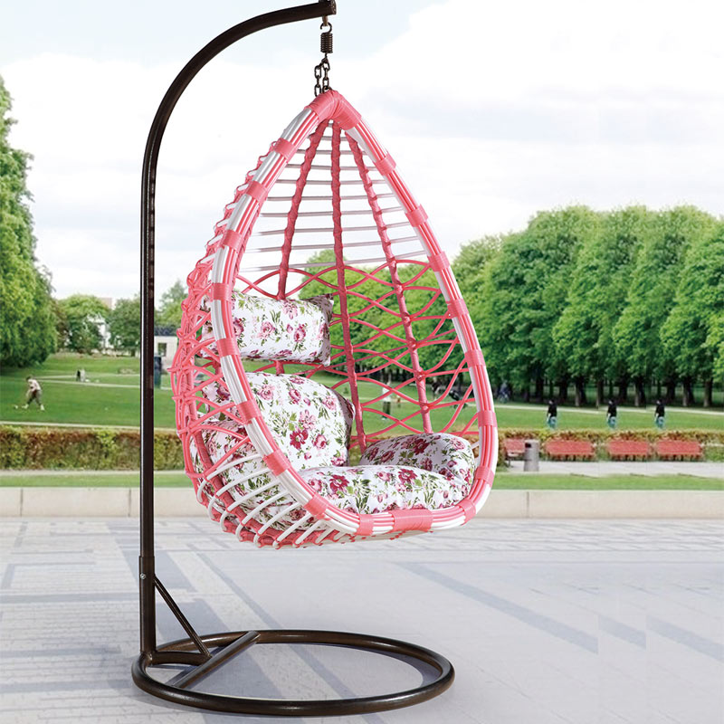 Silla de mimbre en forma de huevo de huevo de hamaca de jardín Garden Hammock Hanging Chair Wicker Egg Shaped Chair