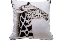 Cotton Customized Decorative Pillow Fabric , Giraffe Print Pillow