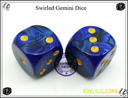 Swirled Gemini Dice-2 Swirled Gemini Dice-2