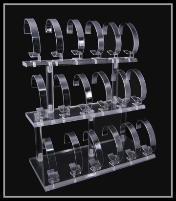 hot sale acrylic watch display stand,3 tiers acrylic watch display stand,clear acrylic display stand