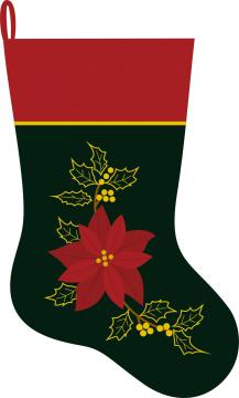 2020 Christmas Velvet stocking with Flower