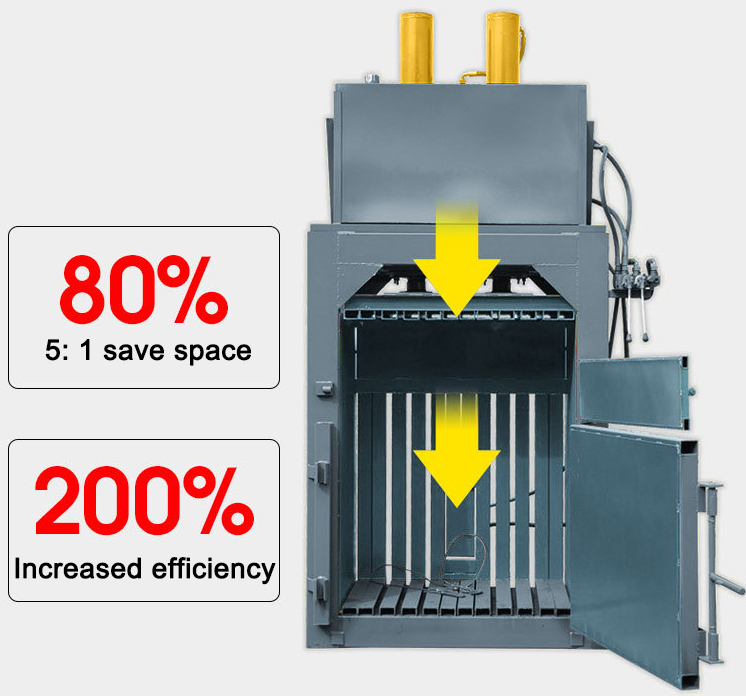 Waste Paper baling machine, cardboard baling Press Machine hydraulic cardboard compactor