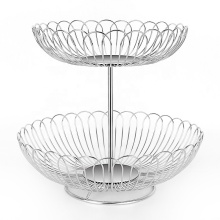 modern 2-Tier Stainless Steel Basket