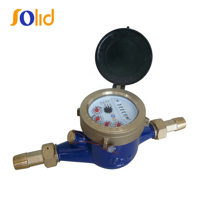 Multi Jet Super Dry Dial Magnetic Type Brass Body Hot Cold Water Meter