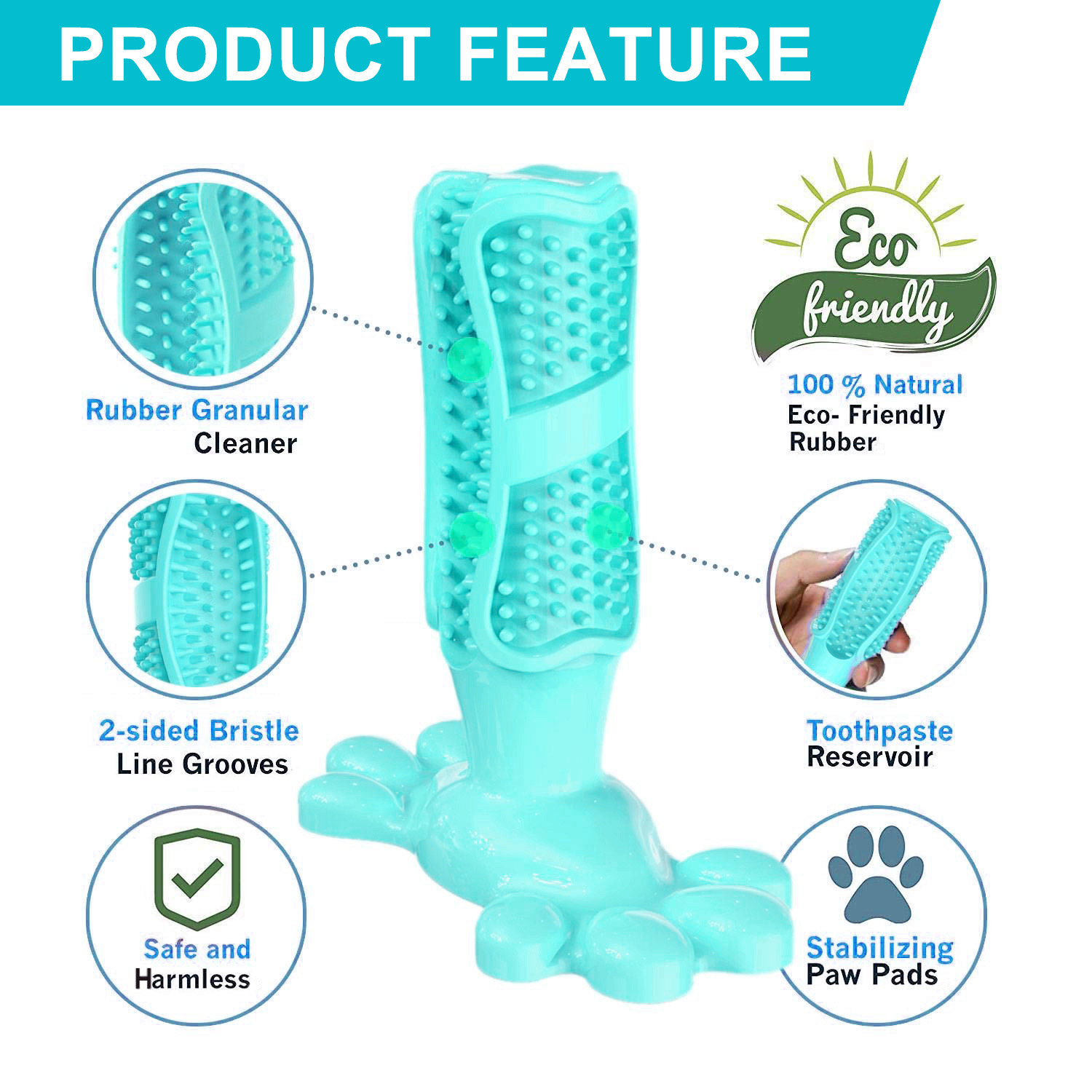 Finger Teeth Cleaning pet Brush Stick Cactus