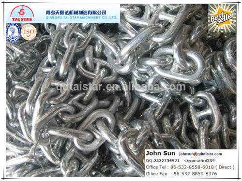 Hot sale Grade U2 Galvanized stud link anchor chain