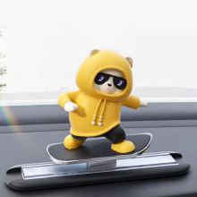 New Arrival Car Interior Bear Skiing Console Ornament