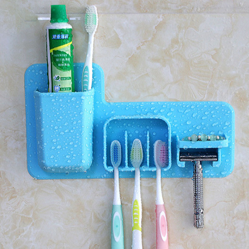 Özel silikon diş fırçası tutucu diş macunu tıraş makinesi