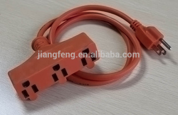 North America UL approve NEMA 5-15R 3-way Extension Cord Connectors