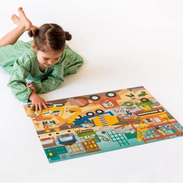 Puzzim de piso de construção de construção 24 peças grandes quebra-cabeça para crianças mais vendidas personalizadas Amazon