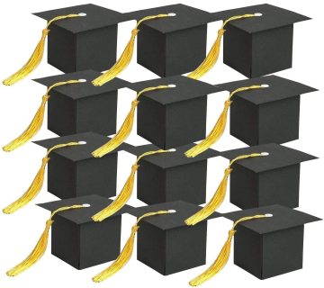 Graduation Box: Customizable Graduation Hat Shaped Gift Boxes for Candy, Sugar, Chocolate and Graduation Party Favors