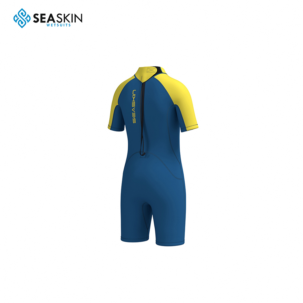 Seaskin Kids Kısa Kollu sualtı dalış wetsuit