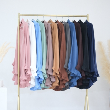 Solid Color Muslim Women's Hijab Khimar Jilbab for Prayer and Ramadan