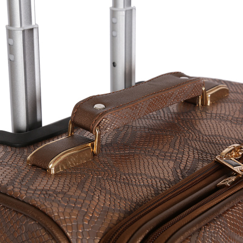 PU leather travel luggage with makeup bag market