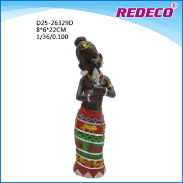 Polyresin african figurines for home decor