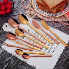 304 Stainless Steel Silverware Rose Gold Flatware Set