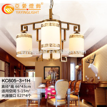 Chinese style with glass cylinder pendant, olde worlde look aisle brass copper glass chandeliers