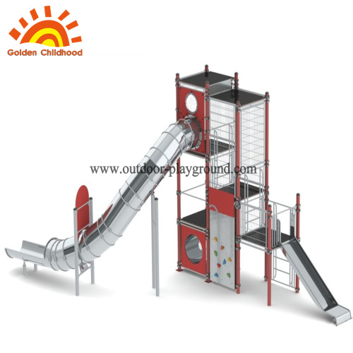 HPL climb Tower playground equipment tube slide