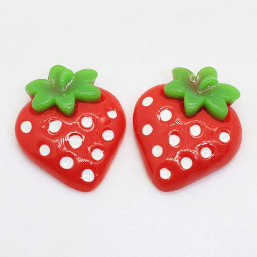 Venta caliente Mini cuentas de fresa Slime 100 Uds resinas de frutas decoración artesanal hecha a mano niñas accesorios para el cabello adorno de joyería