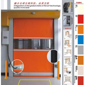 Puerta de obturador de alta velocidad rápida de PVC plástico industrial