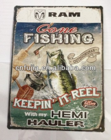 custom retro/vinatge embossed metal tin sign