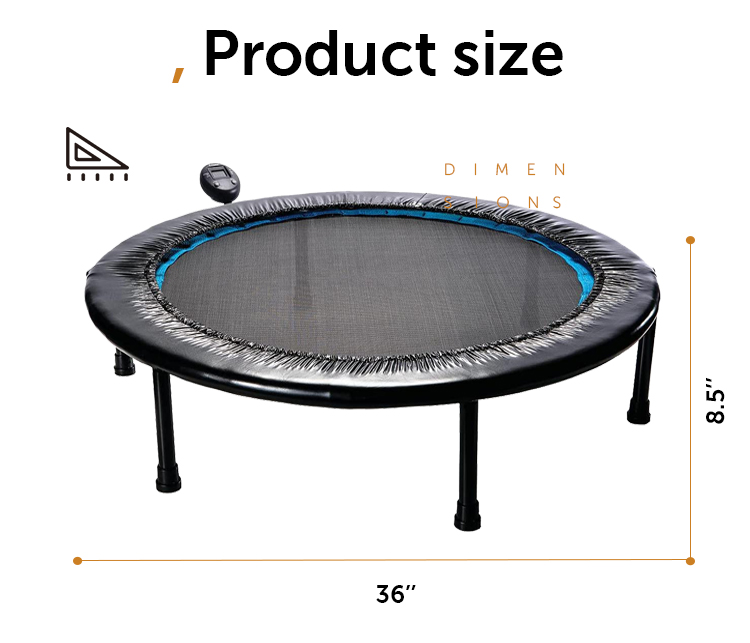 7ft 10ft 12ft tillverkare utomhus inomhus barn fitness mini barn rund vikning trampolin med monitor