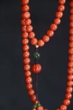 Orange Natural Beads Lucky Charm Choker Necklace