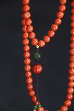 Orange Natural Beads Lucky Charm Choker Necklace