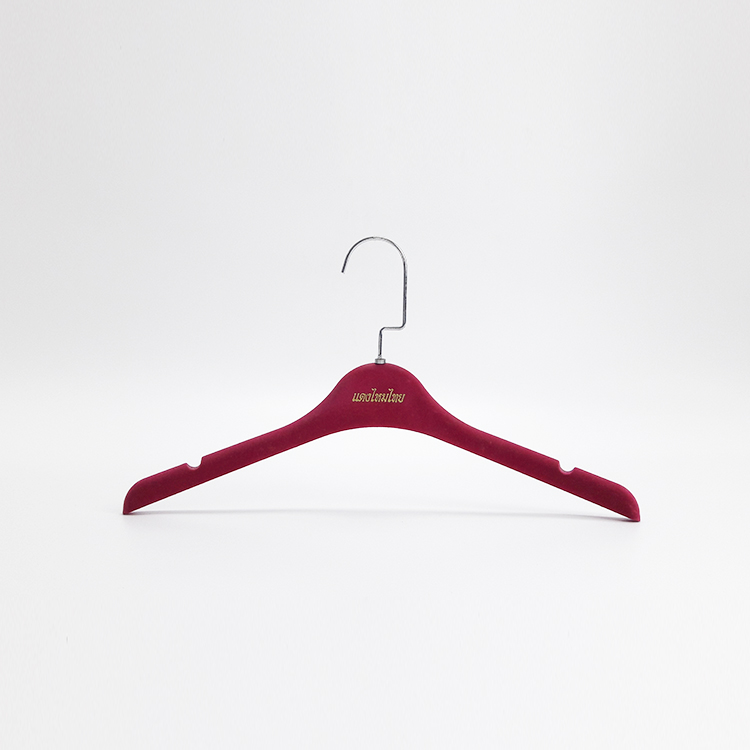 Customized color lingerie display hanger children swimwear curved hanger for panty