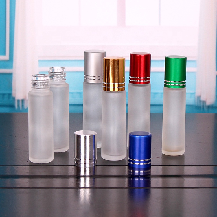 10ml roll-on colorful glass lip oil bottle lip gloss glass bottle with screw lid